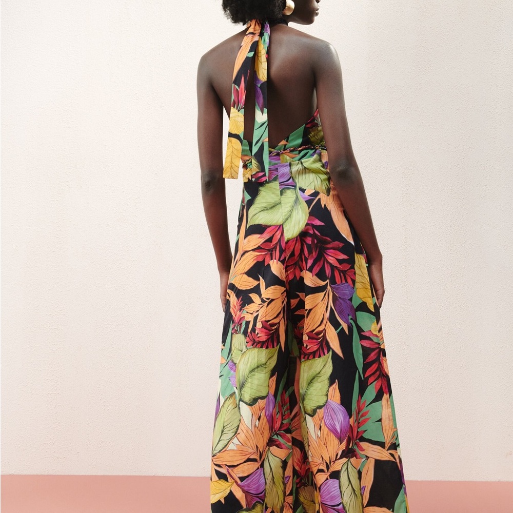 ZARA LONG PRINT JUMPSUIT - Picture 2 of 10